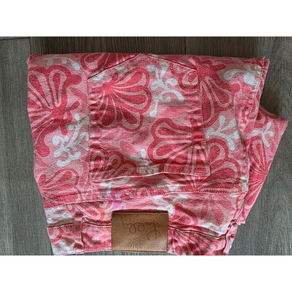 Lily Pulitzer Womens Floral Pink & White Capri Pants - Picture 5 of 6